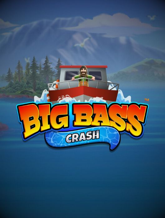 Big Bass Crash slot game thumbnail showing fish symbols and a crash multiplier.